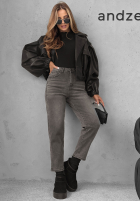 Spodnie jeansowe Looking Back ciemnoszare