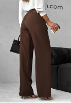 Spodnie z przeszyciami A Minute Ago czekoladowe