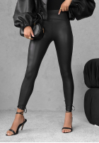 Skórzane legginsy No One Knew czarne