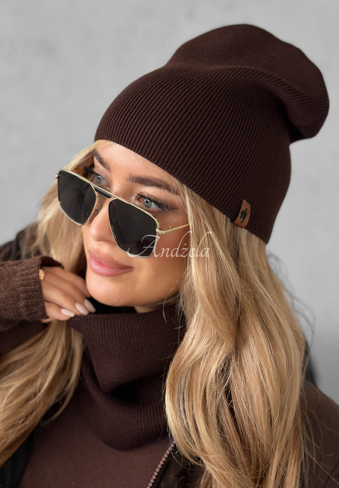 Enjoying Autumn cap with viscose chocolate.