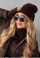 Czapka Enjoying Autumn czekoladowa