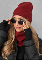 Czapka Enjoying Autumn burgundowa