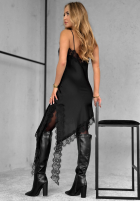 Skórzana kurtka ramoneska Not Worth It czarna