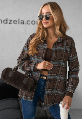 Checked shirt Undefined Status chocolate blue