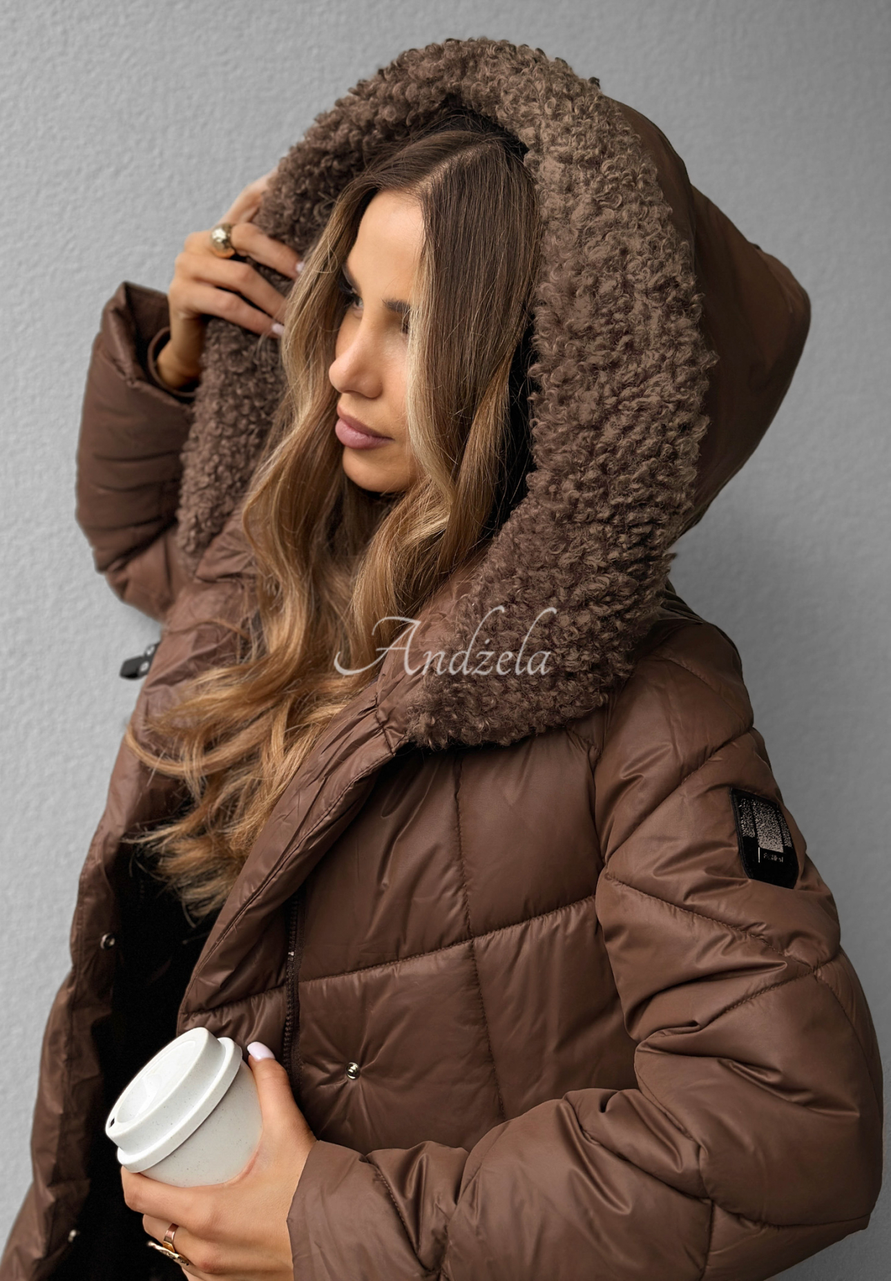 October Leaves chocolate quilted sheepskin jacket