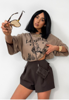 Krótkie spodenki La Milla Off Today czekoladowe