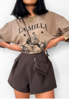 Krótkie spodenki La Milla Off Today czekoladowe