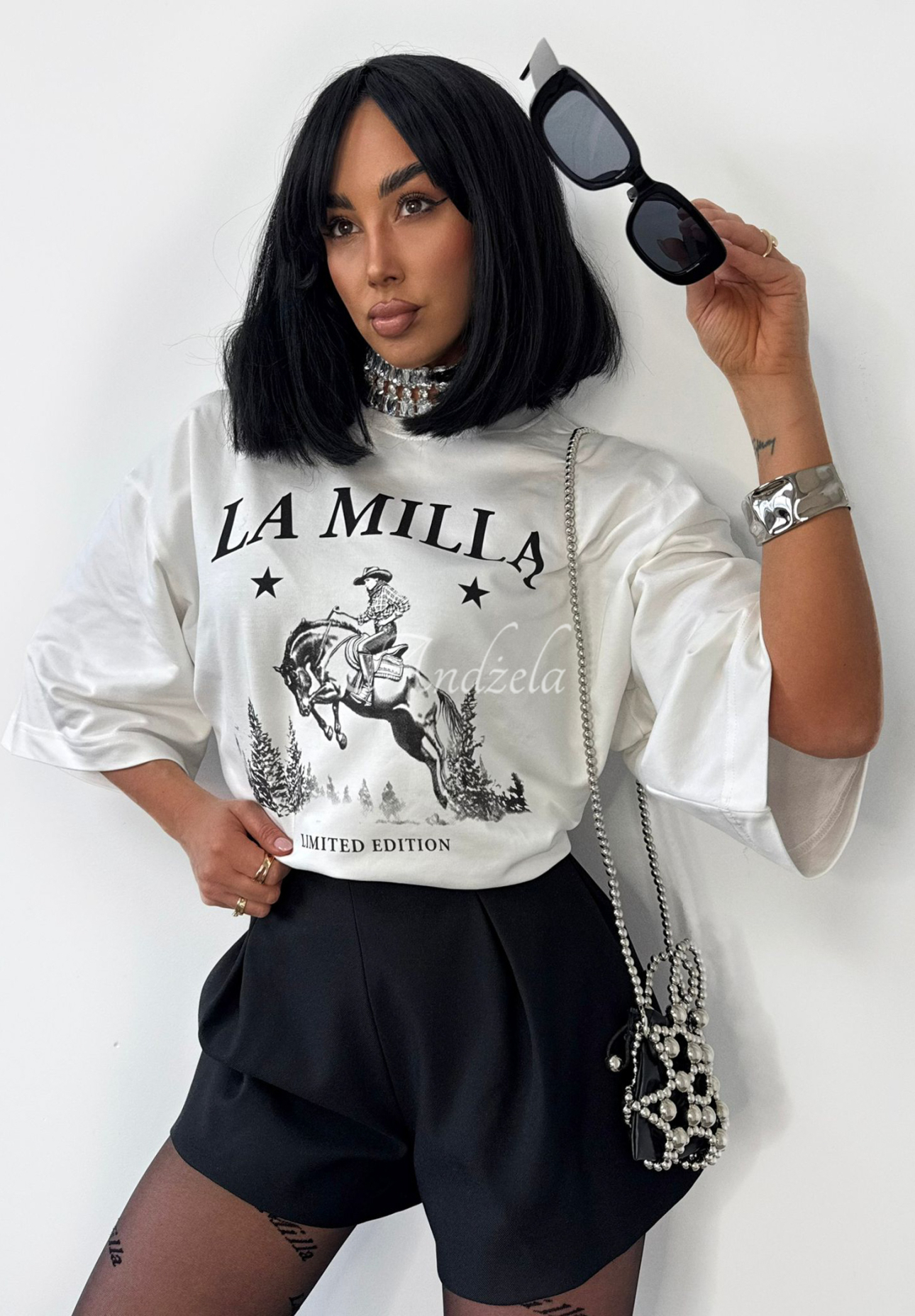 Viscose short shorts La Milla Off Today black