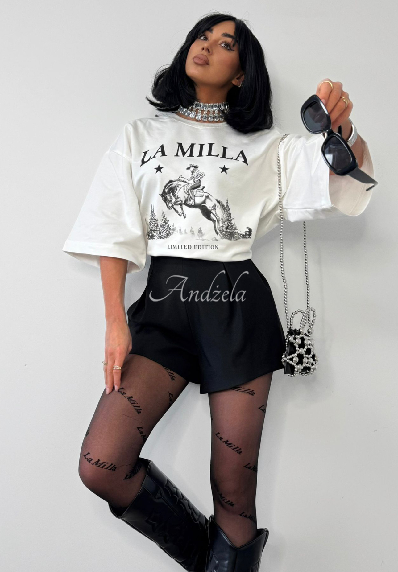 Wiskozowe krótkie spodenki La Milla Off Today czarne