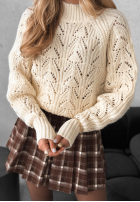 Ażurowy sweter Del Haven beżowy