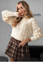 Spódnico-spodenki w kratę Without Mercy czekoladowa