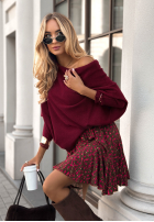 Sweter oversize Found Each Other burgundowy II