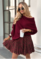 Sweter oversize Found Each Other burgundowy II