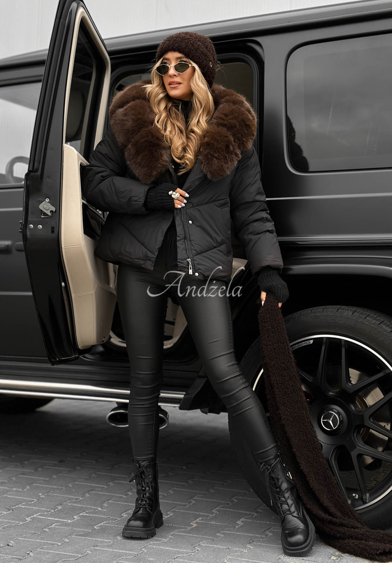 Quilted jacket with fur Snow For Us black