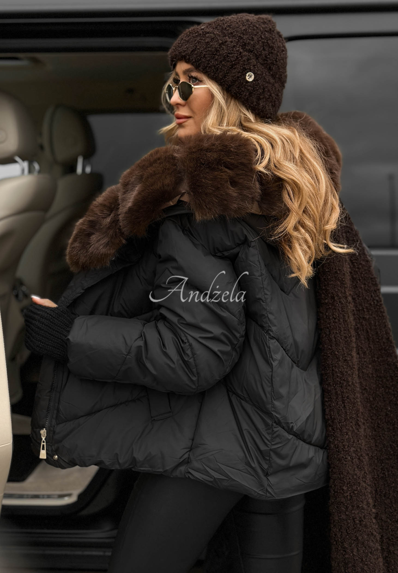 Quilted jacket with fur Snow For Us black