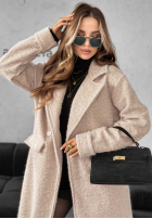 Długi płaszcz kożuszek City Of Bergen beżowy