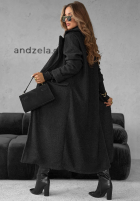 Długi płaszcz kożuszek City Of Bergen czarny