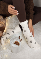 Długie skarpetki we wzory Sugar Snow białe