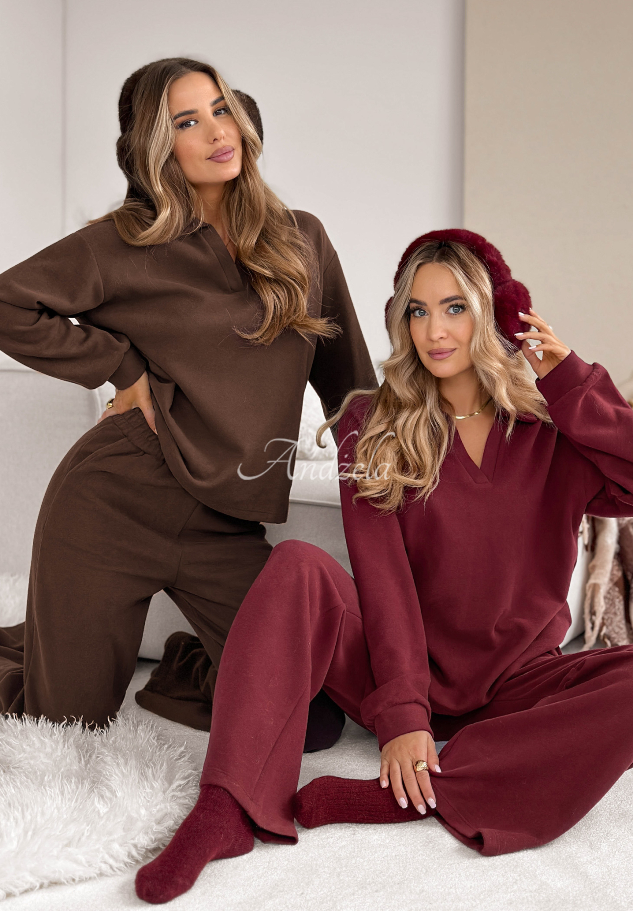 Komplet dresowy bluza i spodnie Better Alone czekoladowy