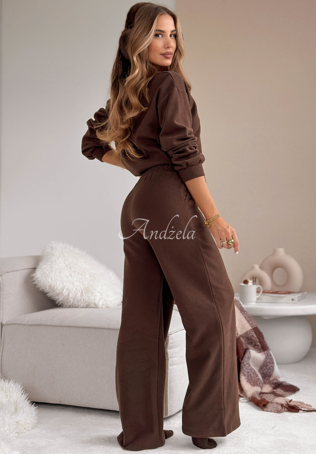 Komplet dresowy bluza i spodnie Better Alone czekoladowy