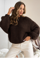 Sweter oversize Pink Mountain czekoladowy