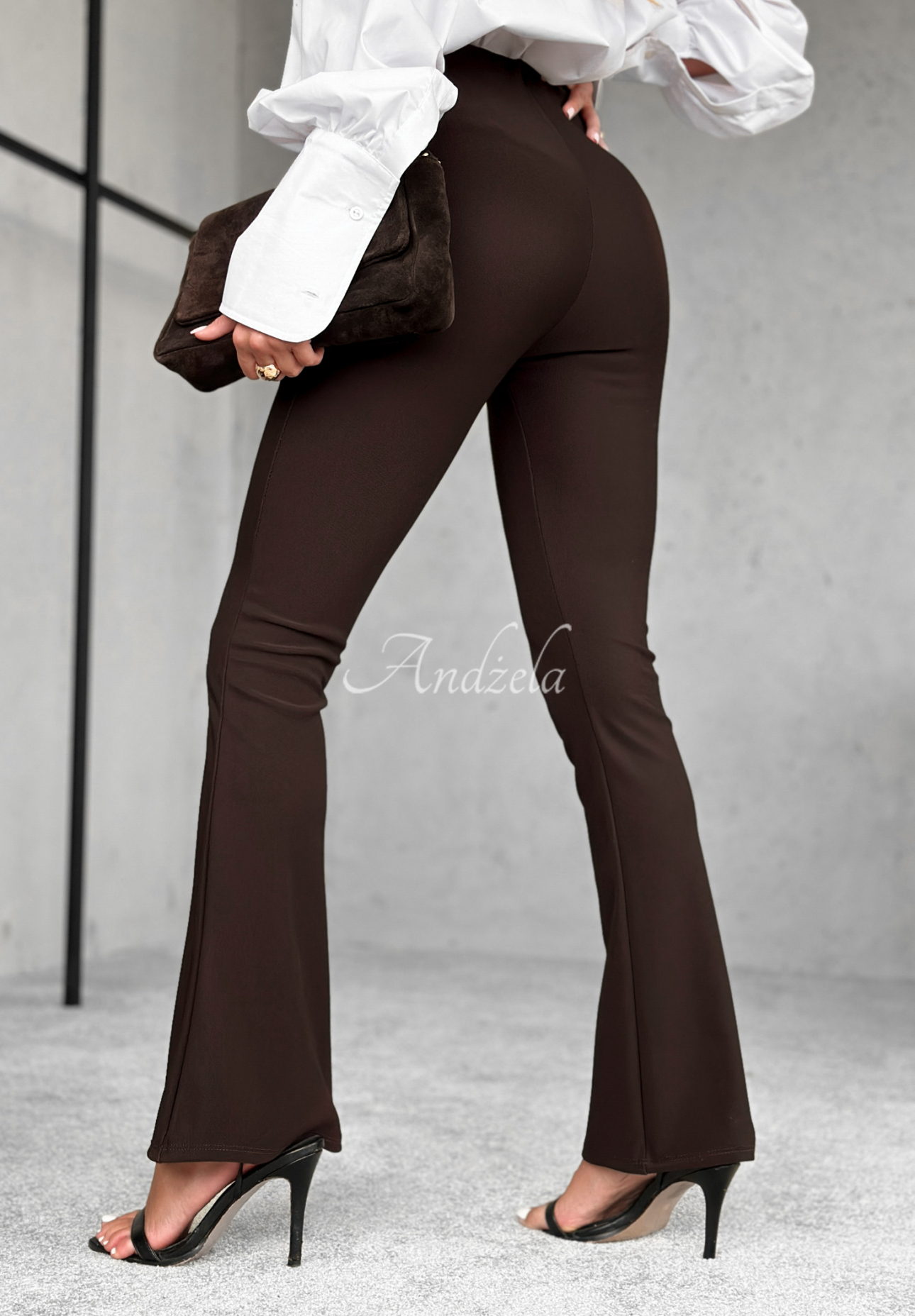 Bell leggings with decorative belt To The Caffe chocolate