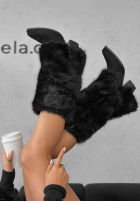 Botki z futerkiem White Angels czarne