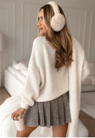 Krótki sweter Cinnamon Please ecru