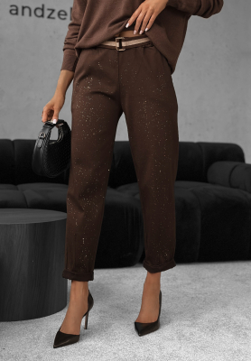 Pants with belt Unlock Your Potential chocolate