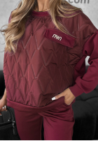 Komplet dresowy bluza i spodnie Inside Out burgundowy