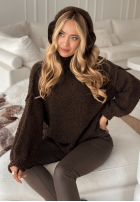 Sweter Comfy And Fluffy czekoladowy