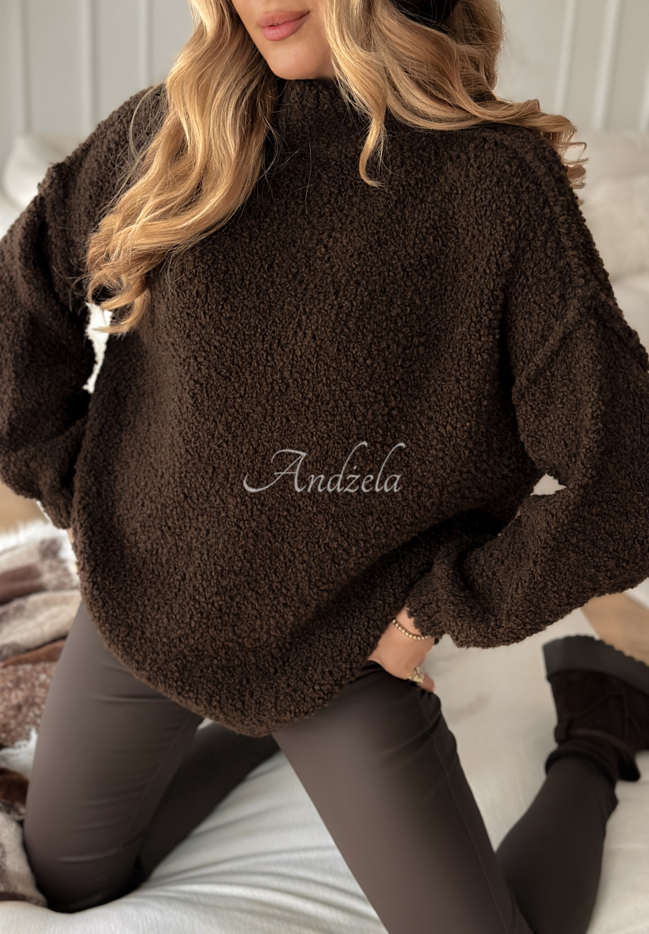 Comfy And Fluffy chocolate wool and alpaca sweater