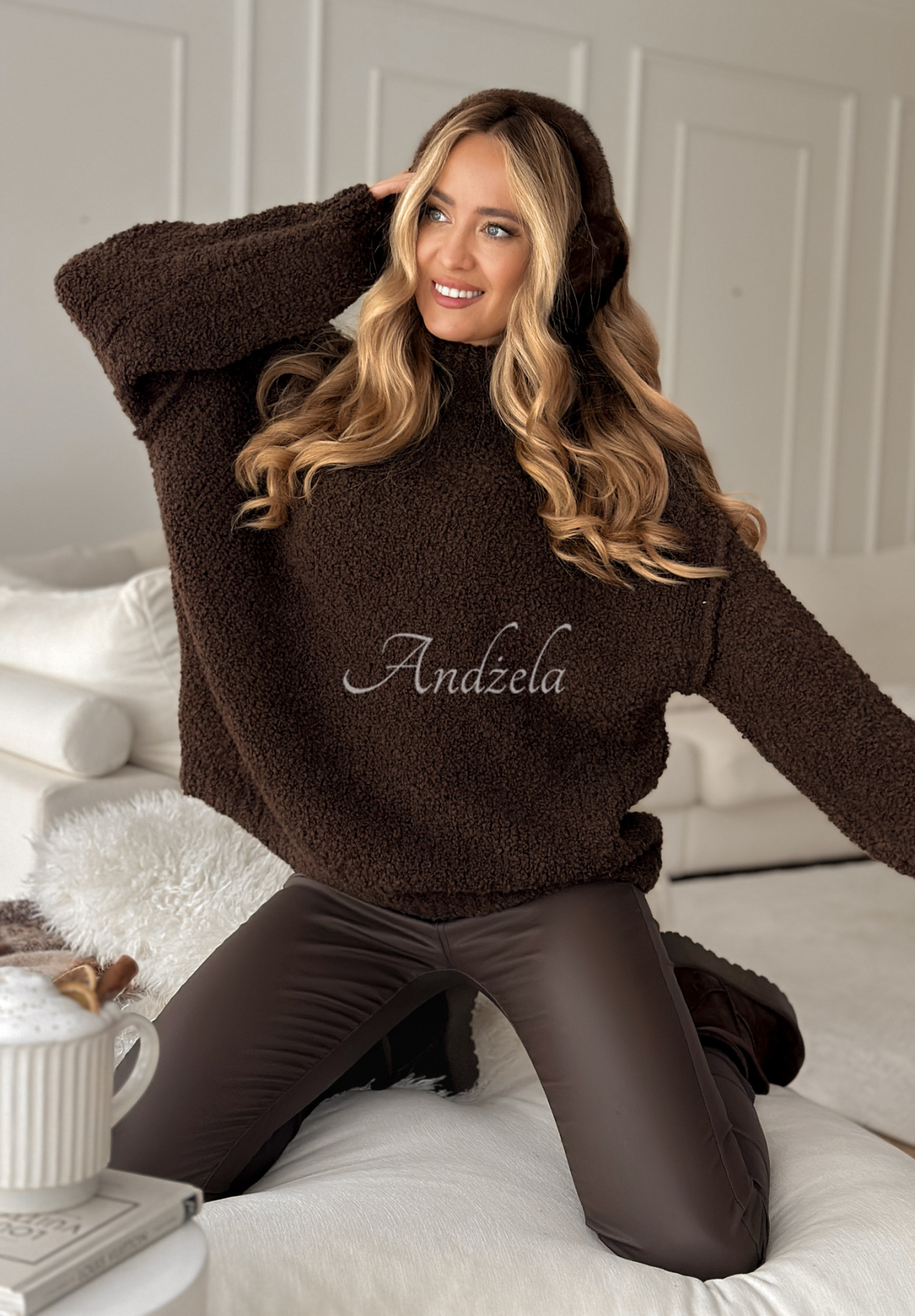 Comfy And Fluffy chocolate wool and alpaca sweater