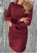 Sukienka mini z marszczeniem Private Party burgundowa