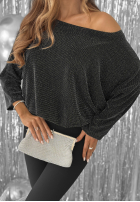 Błyszcząca sukienka oversize Hot Topic srebrna