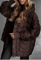 Puchowa kurtka Choose Yourself czekoladowa