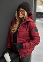 Pikowana kurtka bomberka z kapturem Just to Know burgundowa II