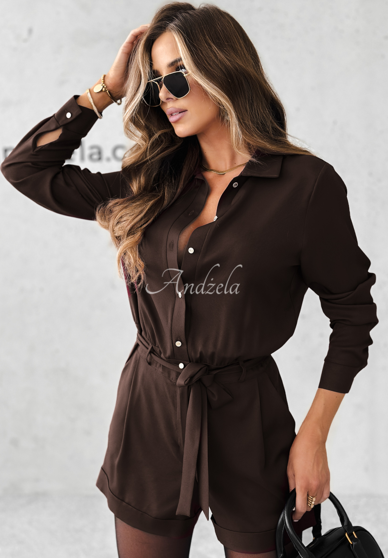 Viscose short suit Forgot Again chocolate