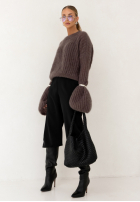 Moherowy sweter z szerokimi rękawami Cocomore Cloudly mokka