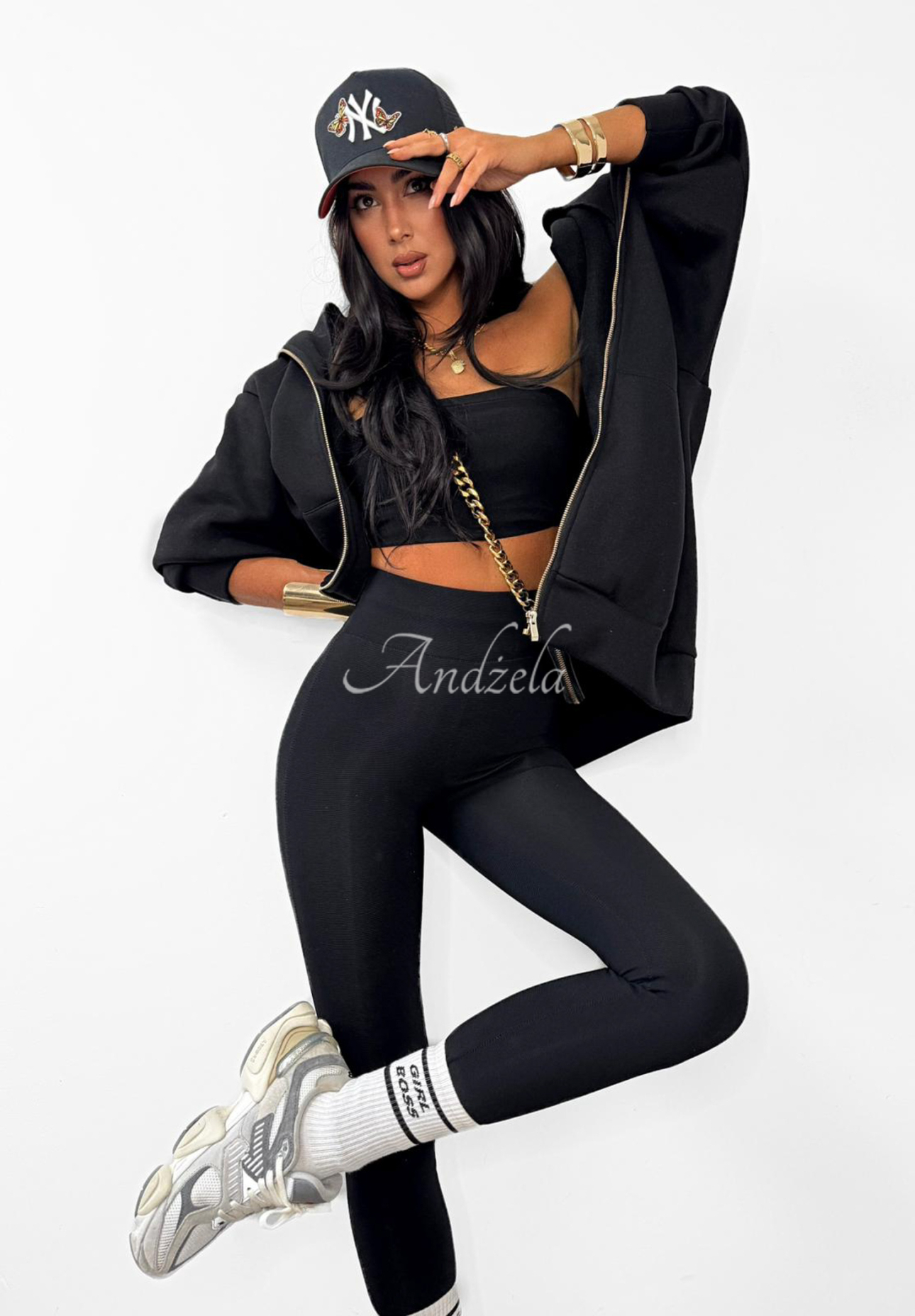 Viscose ski leggings with heels La Milla Just Waiting black