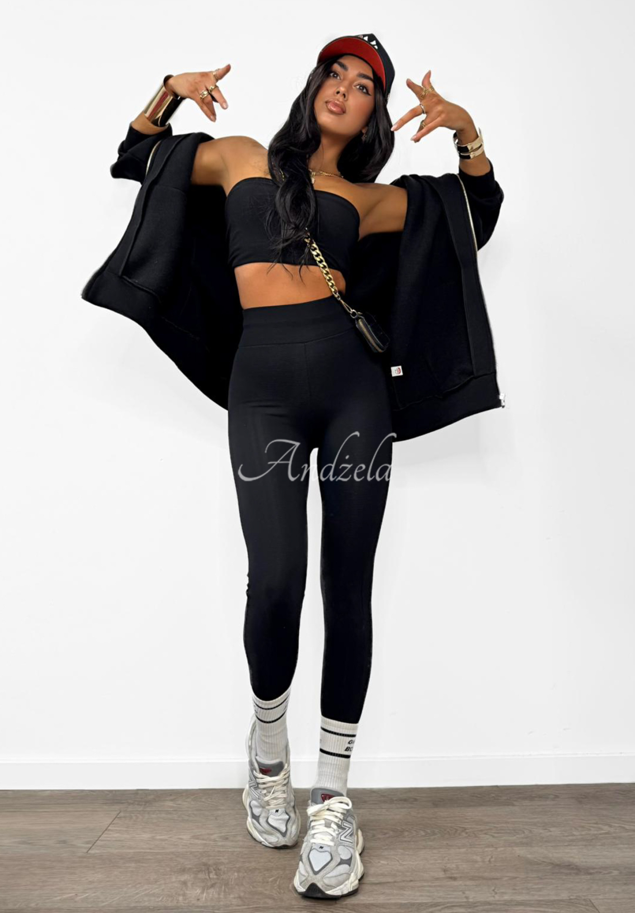 Viscose ski leggings with heels La Milla Just Waiting black