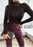 Wiskozowa bluzka z siateczką Clear Your Mind czarna