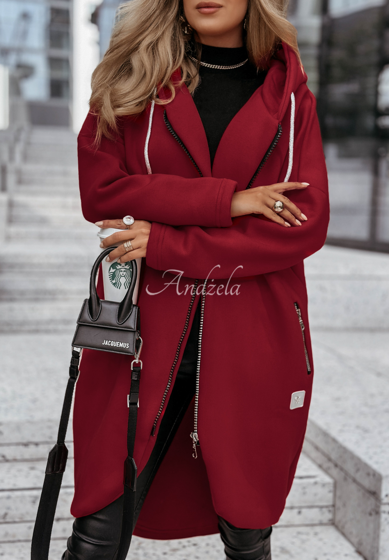 Peaceful Mind burgundy long hoodie