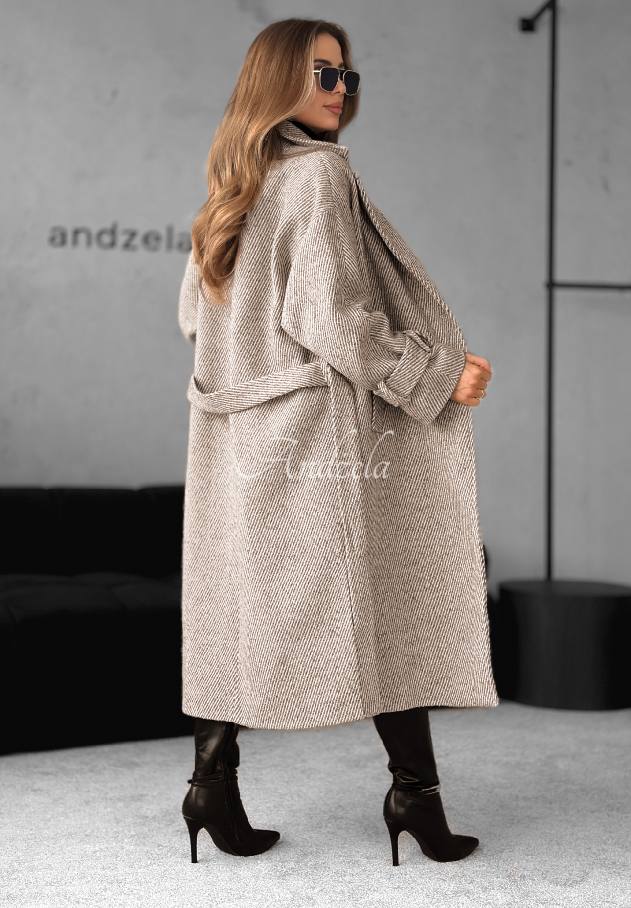 Long coat with belt Cocomore Deep Breath camel