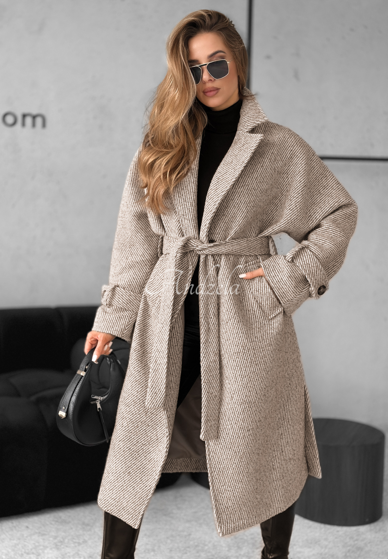Long coat with belt Cocomore Deep Breath camel