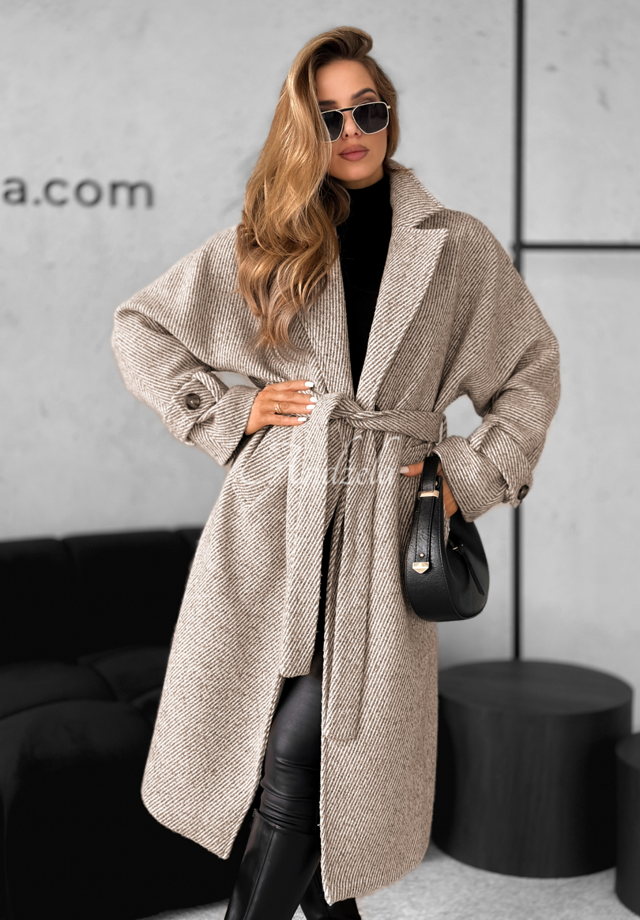 Long coat with belt Cocomore Deep Breath camel