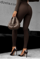 Legginsy z marszczeniem Lazy Afternoon czekoladowe