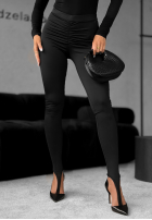 Legginsy z marszczeniem Lazy Afternoon czarne