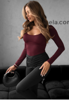 Body with neckline Come Over burgundy