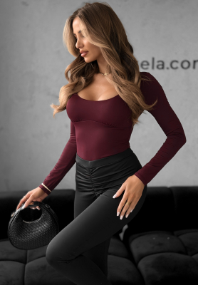 Body with neckline Come Over burgundy